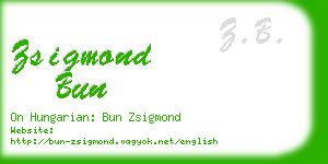 zsigmond bun business card
